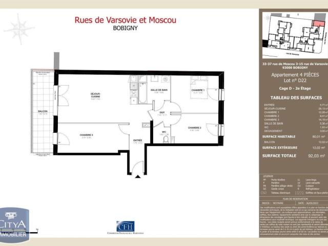 Appartement 4 pièces 80 m²