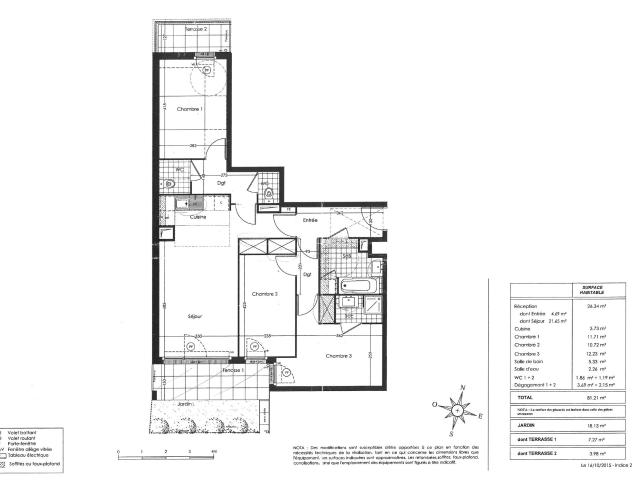 Appartement 4 pièces 81 m²