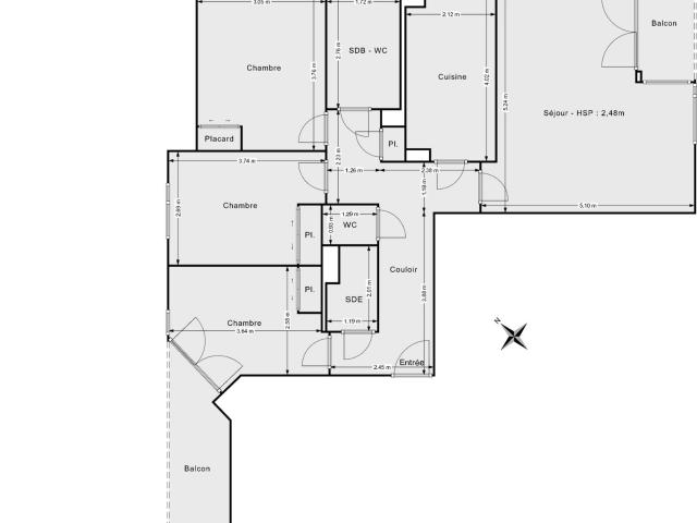 Appartement 4 pièces 81 m²