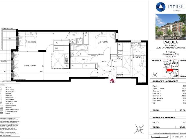 Appartement 4 pièces 81 m²