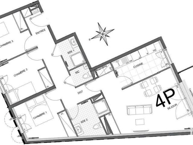 Appartement 4 pièces 81 m²