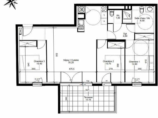Appartement 4 pièces 81 m²