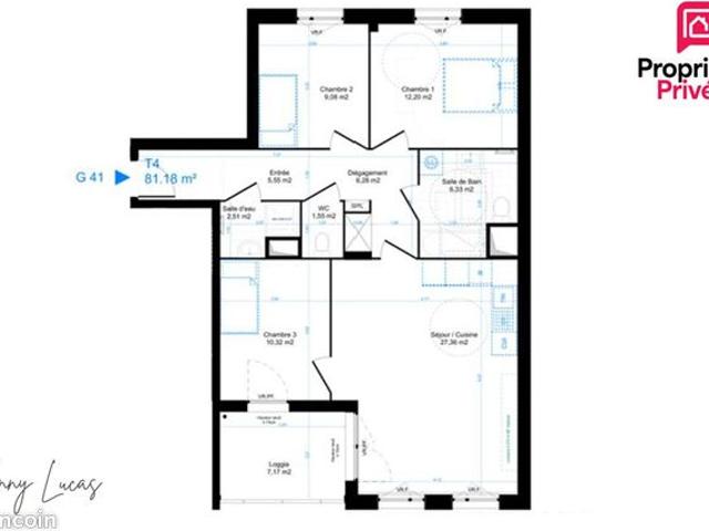 Appartement 4 pièces 81 m²