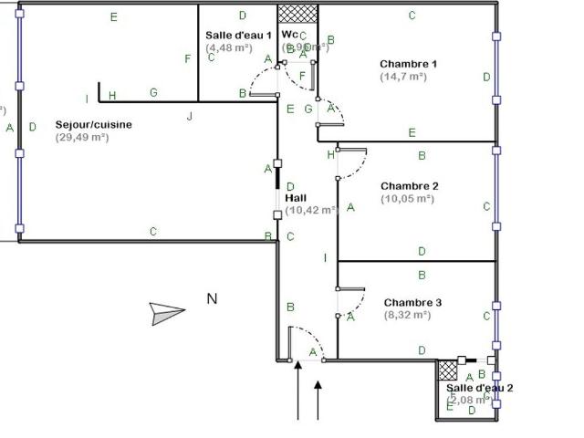 Appartement 4 pièces 81 m²