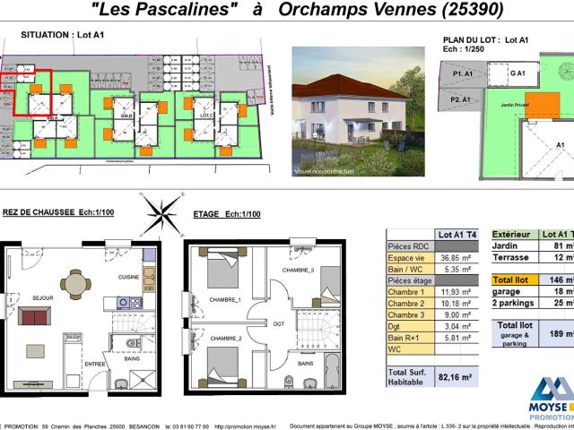 APPARTEMENT 4 PIECES 82.16 m2 282000 EUROS