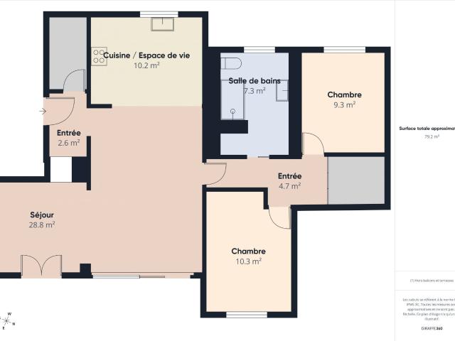 Appartement 4 pièces 79 m²