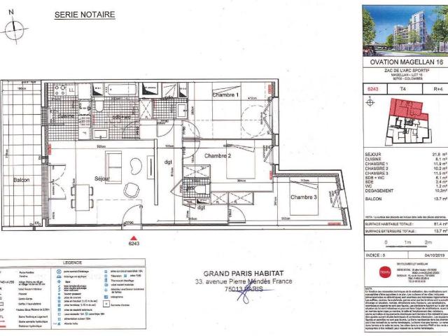 Appartement 4 pièces 82 m²