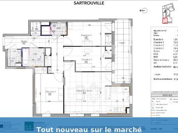 Appartement 4 pièces 82 m²
