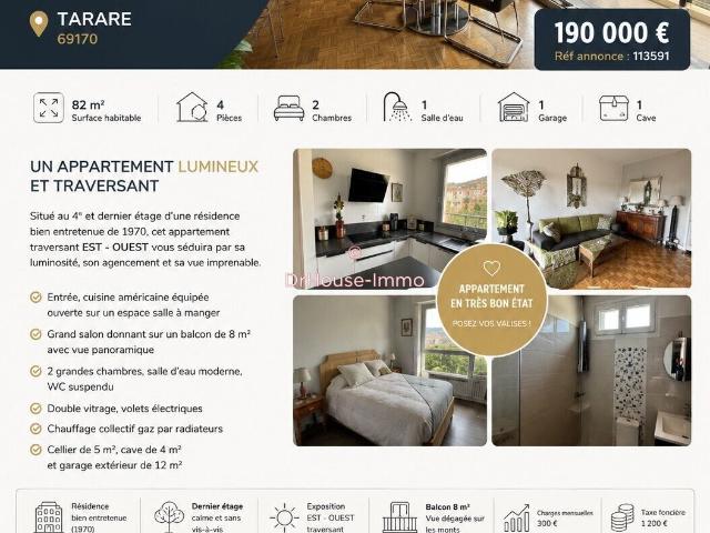 Appartement 4 pièces 82 m²