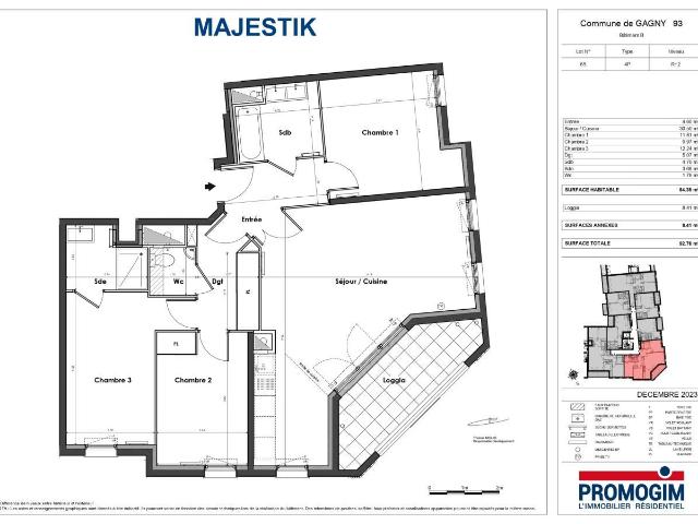 Appartement 4 pièces 84 m²