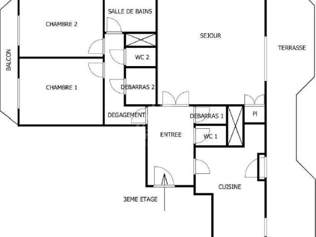 Appartement 4 pièces 84 m²