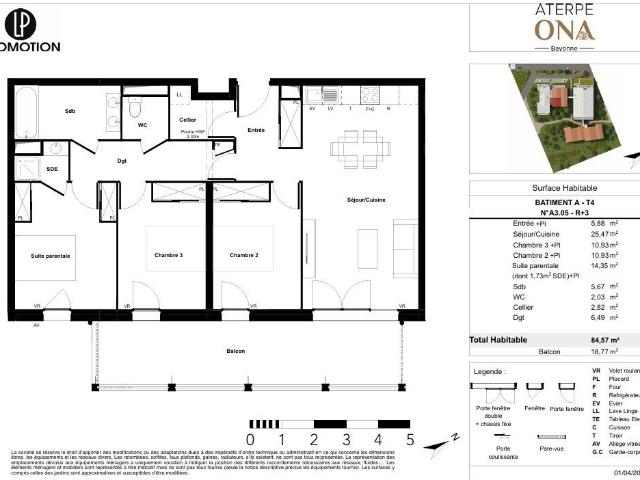 Appartement 4 pièces 85 m²