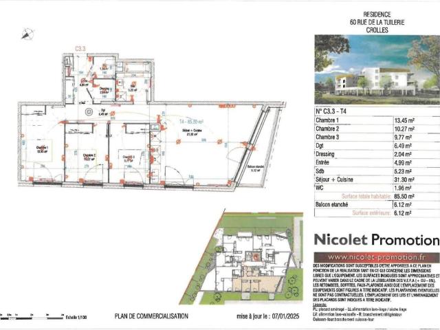 Appartement 4 pièces 86 m²