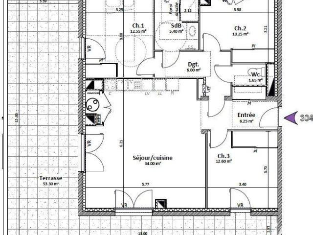 Appartement 4 pièces 88 m²