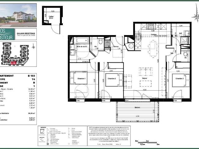 Appartement 4 pièces 90 m²