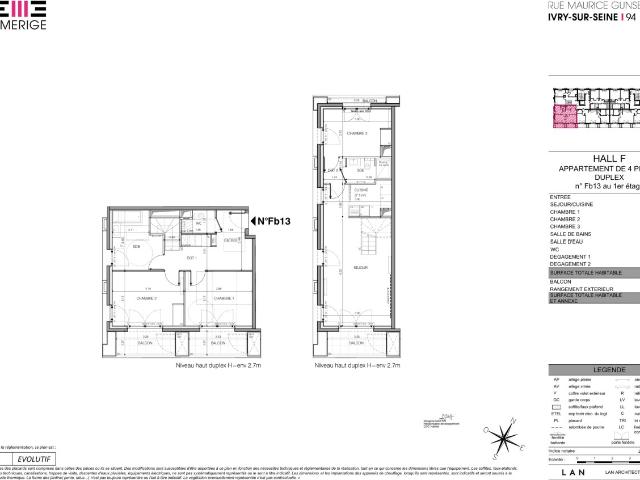 Appartement 4 pièces 91 m²