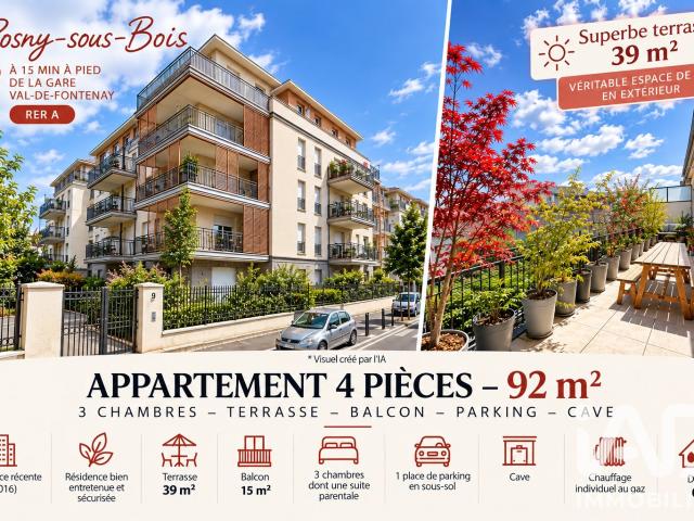 Appartement 4 pièces 92 m²