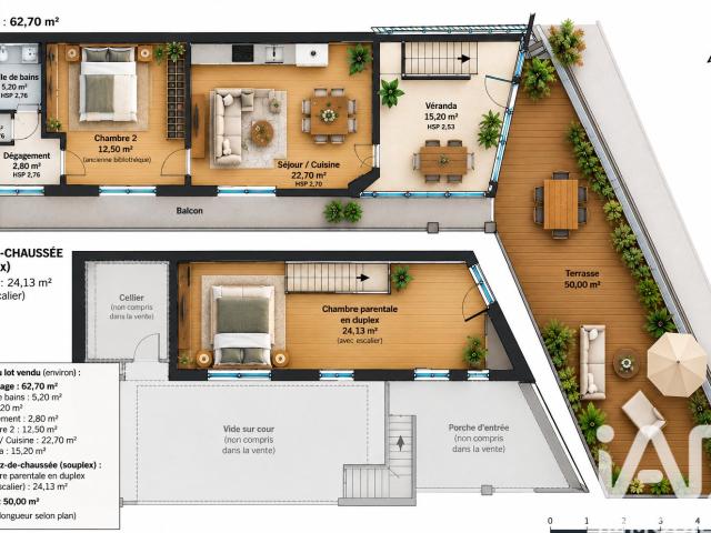 Appartement 4 pièces 92 m²