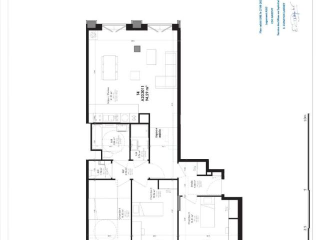 Appartement 4 pièces 94 m²