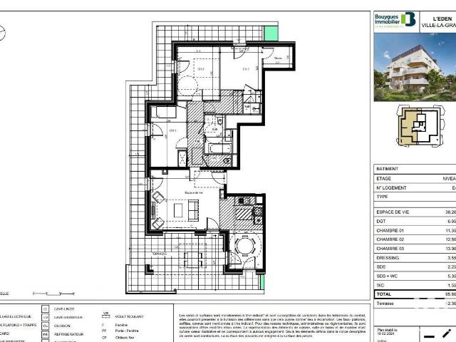 Appartement 4 pièces 95 m²
