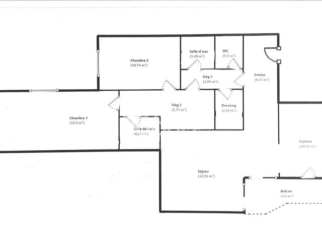 Appartement 4 pièces 96 m²