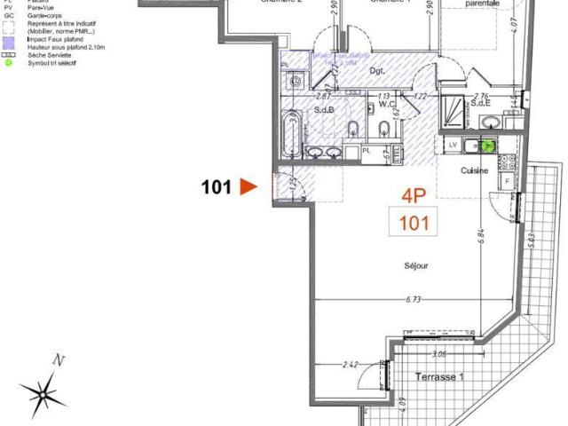 Appartement 4 pièces 102 m²
