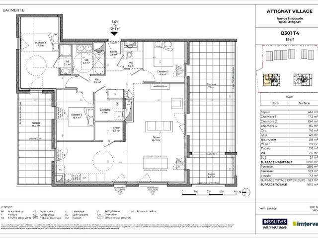 Appartement 4 pièces 110 m²