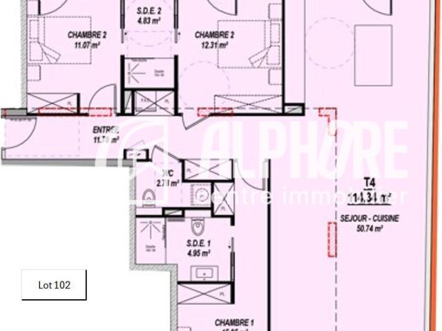 Appartement 4 pièces 110 m²
