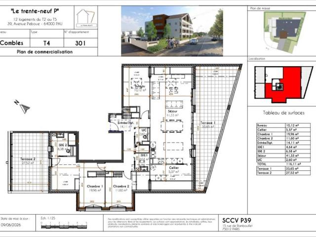 Appartement 4 pièces 116 m²