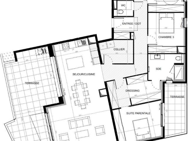 Appartement 4 pièces 140 m²