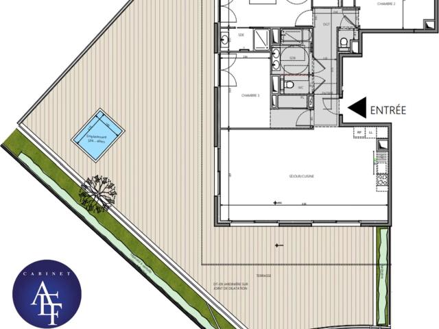 Appartement 4 pièces Toit terrasse avec vue mer 109m² Nice