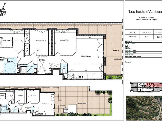 Appartement 4 pièces toit terrasse de 100m² 76m² Auribeau sur Siagne