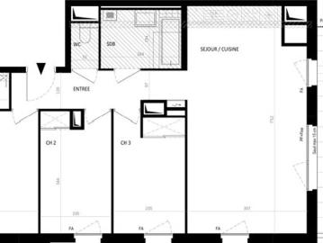 APPARTEMENT 4 PIECES DERNIER ETAGE