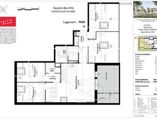 Appartement 5 pièces 90 m²