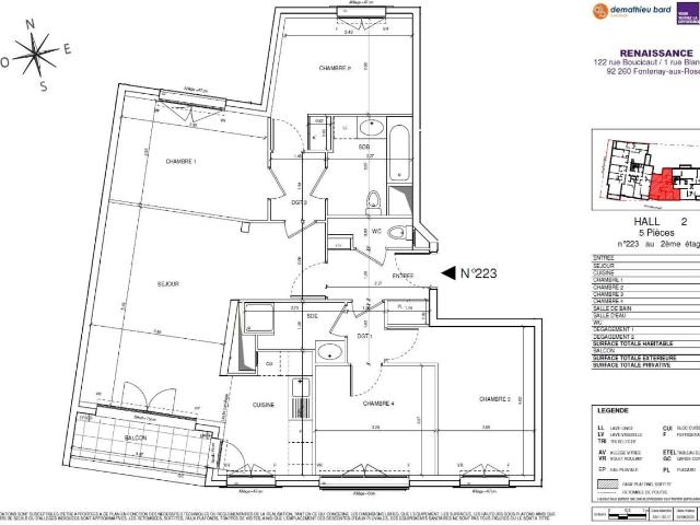 Appartement 5 pièces 95 m²