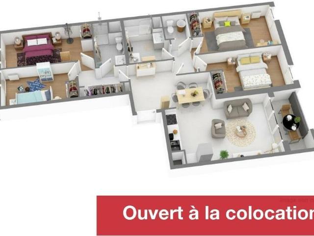 Appartement 5 pièces 96 m²