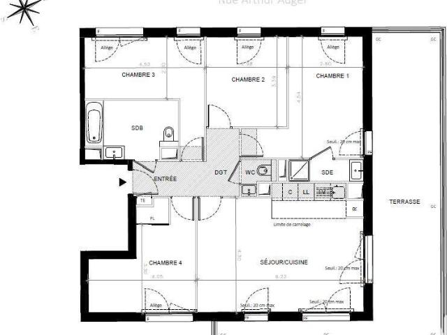 Appartement 5 pièces 96 m²