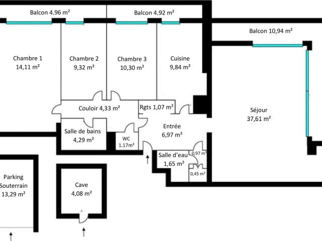 Appartement 5 pièces 102 m²