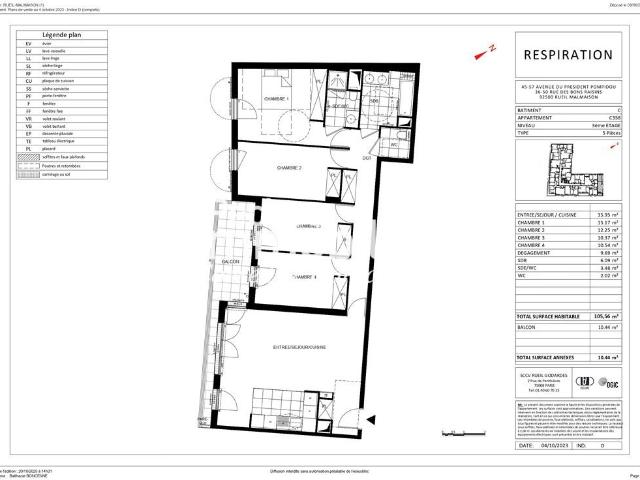 Appartement 5 pièces 105 m²