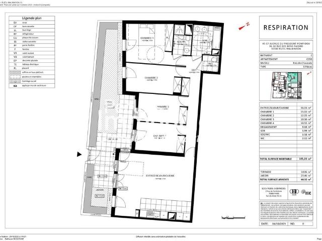 Appartement 5 pièces 105 m²
