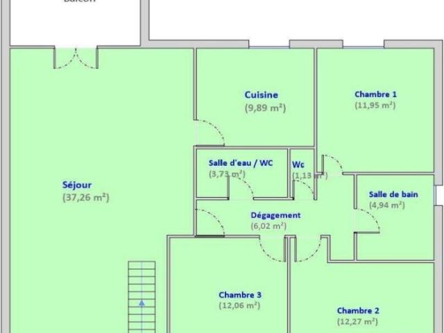 Appartement 5 pièces 113 m²