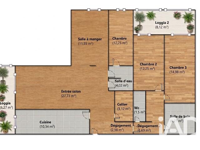 Appartement 5 pièces 114 m²