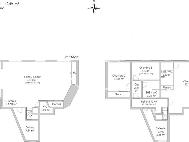 Appartement 5 pièces 119 m²