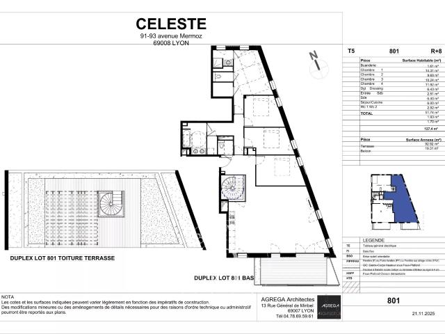 Appartement 5 pièces 127 m²