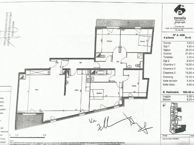 Appartement 5 pièces 150 m²