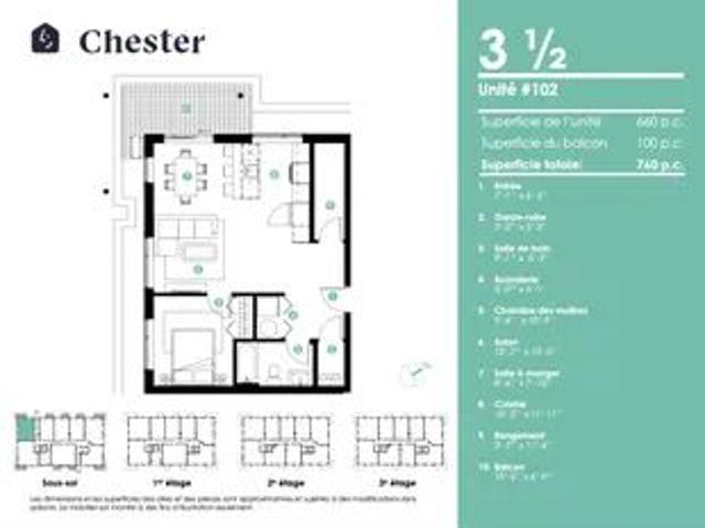 Appartement · 64 m² · Huntingdon