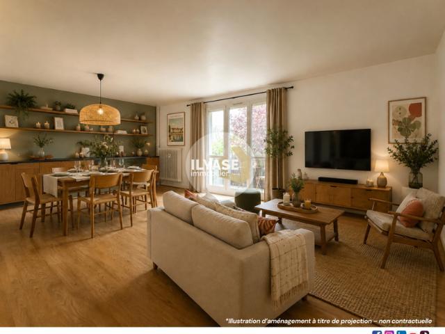 Appartement 77 m2 3 pièces