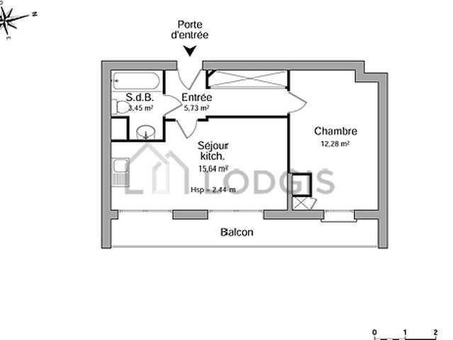 Appartement 1 chambre meublé avec garage et ascenseur Lyon 69003