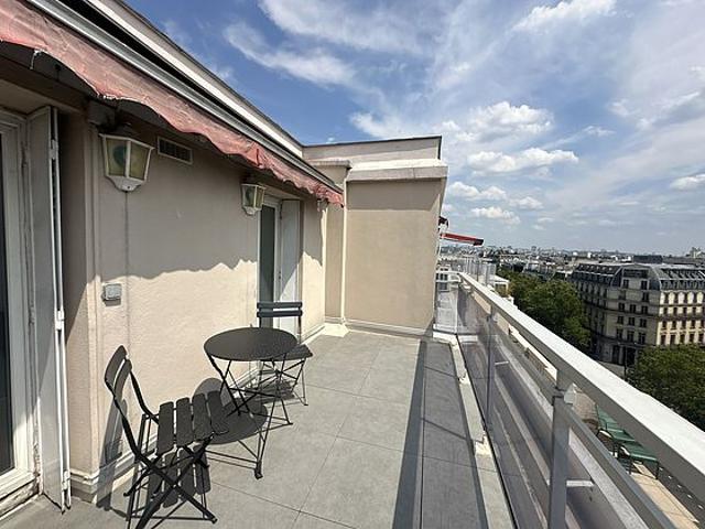 Appartement 1 chambre meublé avec terrasse et ascenseur Opéra Paris 9°
