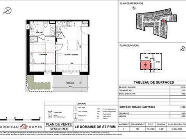 Appartement 1 chambres, Bessieres Midi 31660 ELS104685048